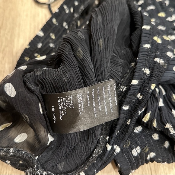 Free people Polka Dot Sheer Black Blouse L - Picture 3 of 4